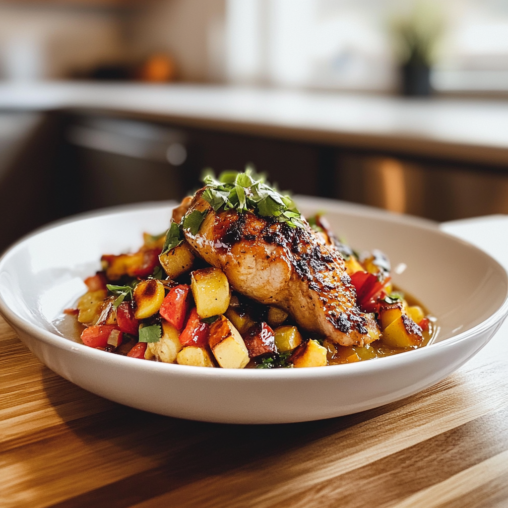 "Marry Me Chicken with creamy sauce and sun-dried tomatoes."